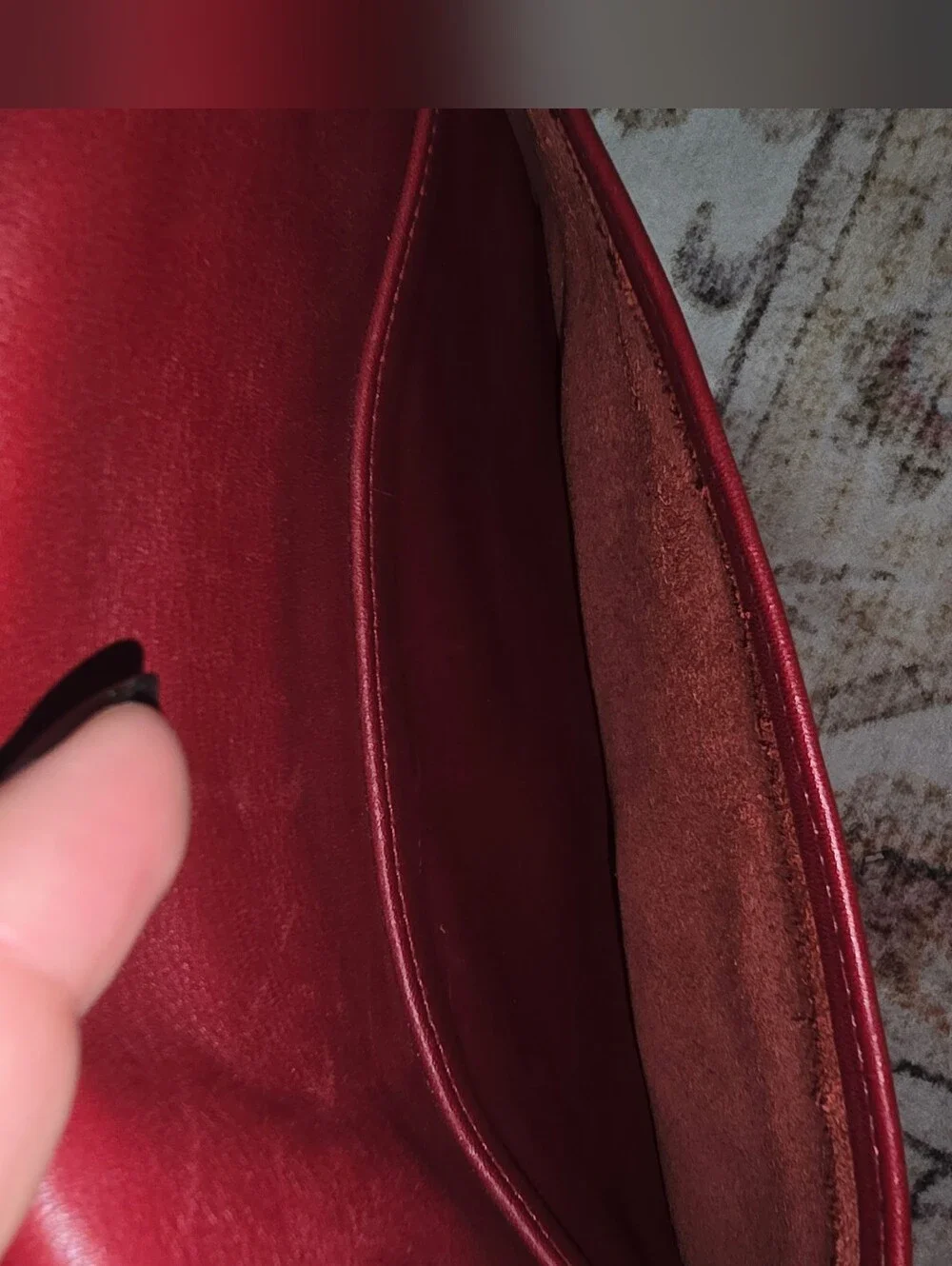 Vintage Coach 9715 Red Leather Turn-Lock Crossbody